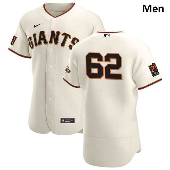 San Francisco Giants 62 Logan Webb Men Nike Cream Home 2020 Authentic 20 at 24 Patch Player MLB Jersey